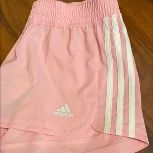 Pink adidas athletic shorts
